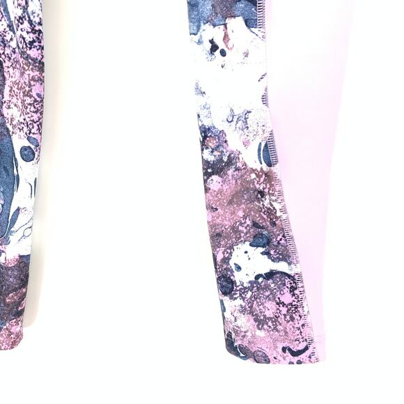 Adidas Leggings Women's Size Small Primegreen Aeroready Active Marble Print - Picture 4 of 6